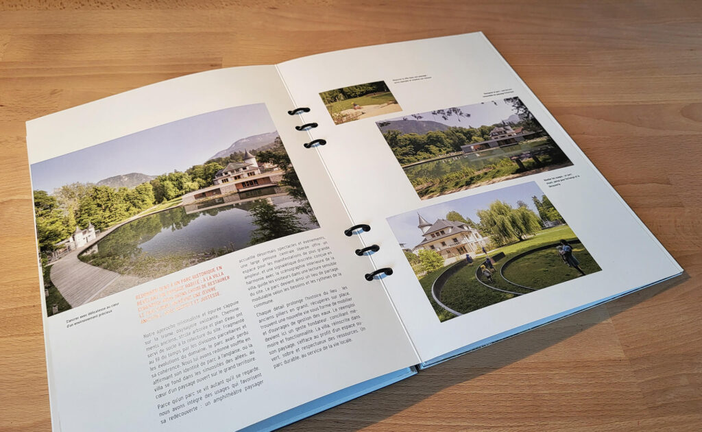 Référence d'Ylos pour l'Atelier LJN : pages intérieures du book commercial