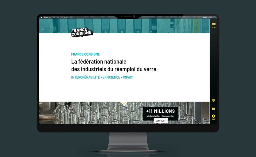 Aperçu de la home de France Consigne après l'intervention d'Ylos